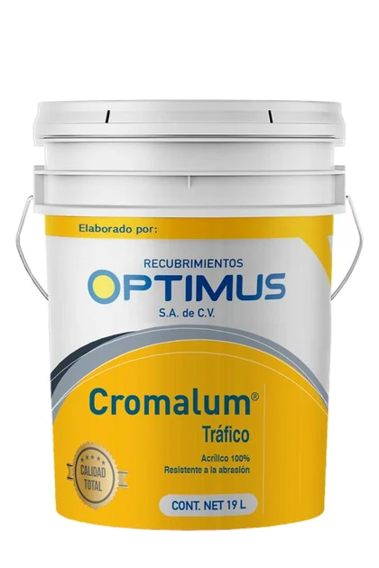 Cubeta de Cromalum Tráfico Acrílica Base Agua, tráfico 100% acrílica base agua de Pinturas Optimus