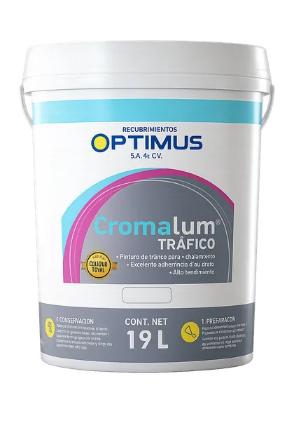 Cubeta de Cromalum Tráfico Base Solvente, tráfico base solvente de Pinturas Optimus