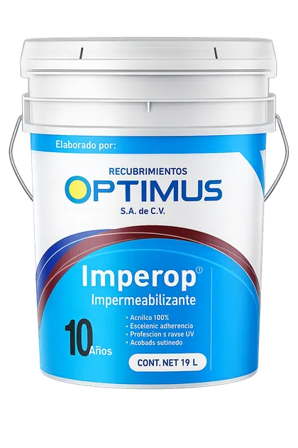 Cubeta de Imperop 10 años, elastomérico de Pinturas Optimus