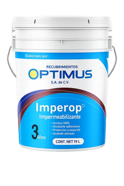 Cubeta de Imperop 3 años, elastomérico de Pinturas Optimus