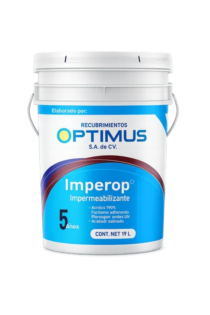 Cubeta de Imperop 5 años, elastomérico de Pinturas Optimus