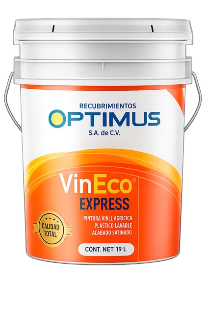 Cubeta de VinEco Express, vinílica económica de Pinturas Optimus