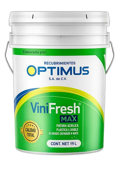 Cubeta de ViniFresh Max, vinílica de mayor desempeño de Pinturas Optimus