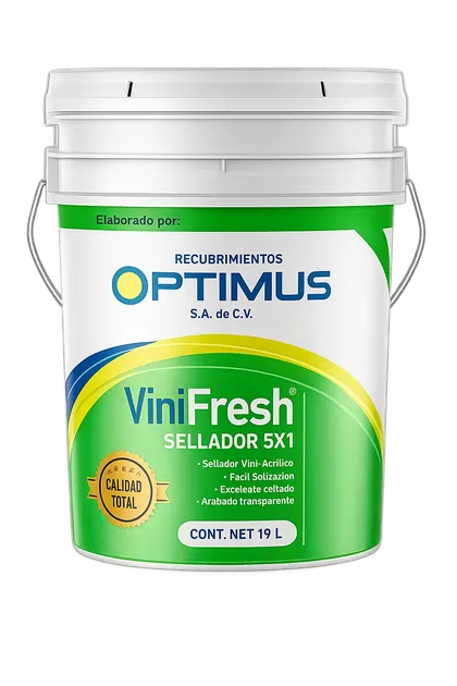 Cubeta de ViniFresh Sellador, sellador para superficies arquitectónicas de Pinturas Optimus
